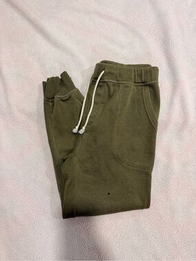 Men's Olive Green Drawstring Jogger Pants
